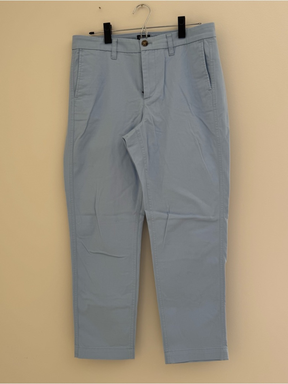 J. Crew Pale Blue High-Rise Girlfriend Chino Pants
